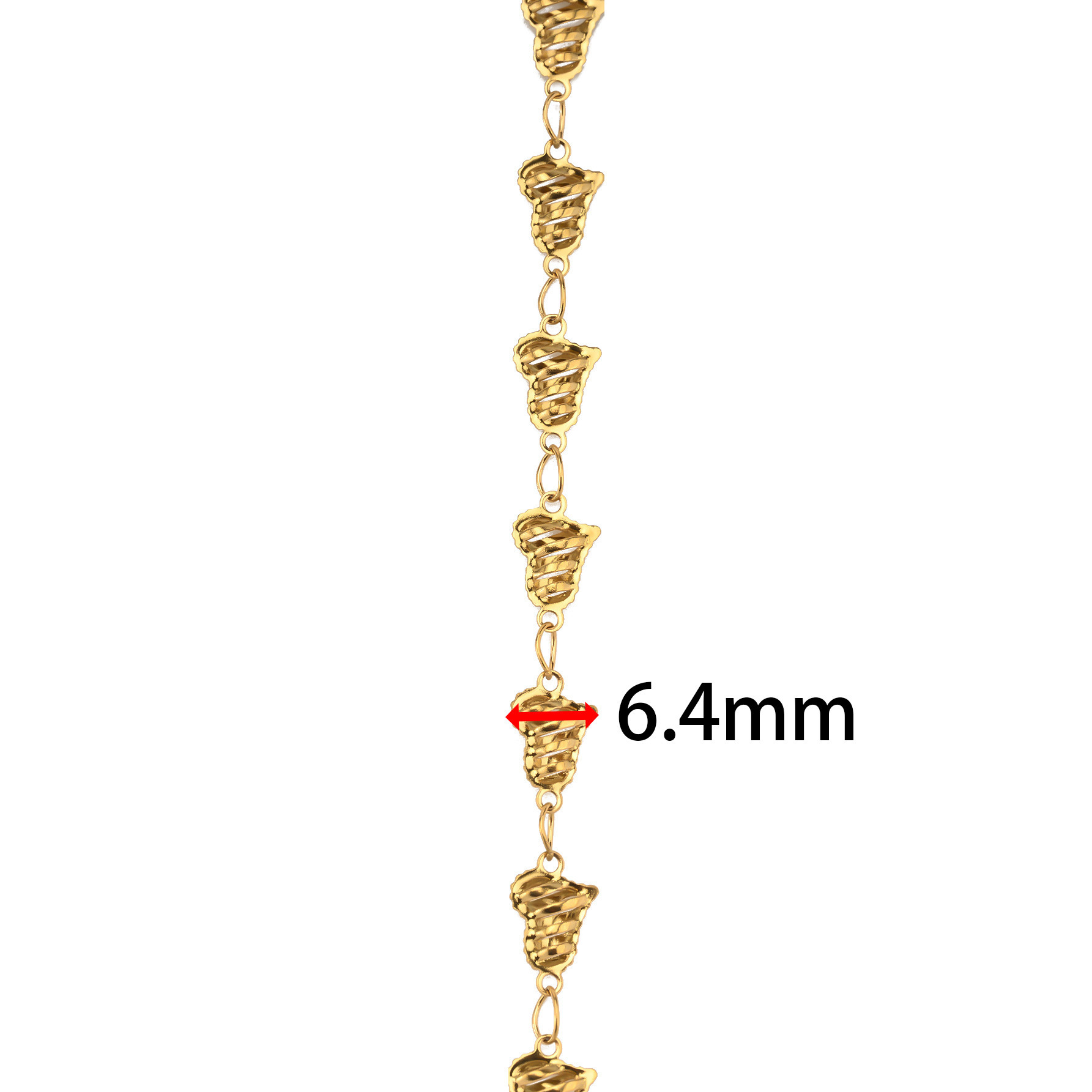 Or Couleur Or : En forme de cœur 6,4 mm