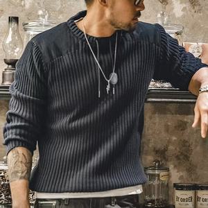 Best-seller Pulls en cachemire Sweat-shirt confortable à manches longues couleur unie Pulls décontractés pour hommes anti-rides - Product Image 3