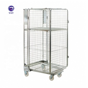 Customized Foldable Nestable Steel Transport Wire <strong>Rolling</strong> <strong>Container</strong> for Laundry - Product Image 2