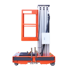 Aerial Platform Lift <span class=keywords><strong>Aluminium</strong></span> <span class=keywords><strong>Mobile</strong></span> Platform Kerja Jenis Vertikal Tiang Ganda Portabel Man 1210*600/1450*600 Ukuran Meja - Product Image 2