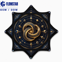 Foulard carré en coton imprimé personnalisé, motif étoile, écologique, faible MOQ, vente en gros, réactif aux UV, commande en gros, fournisseur d'usine