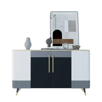 Meuble de rangement d'entrée moderne de luxe haut de gamme en acier inoxydable et bois de manguier, réglable, pour salon, 2-4 compartiments