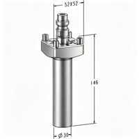 Goupille de contrôle d'alignement CNC en acier trempé compatible Erowa ER-010723 ITS50 0,002 mm Radiale/Axiale