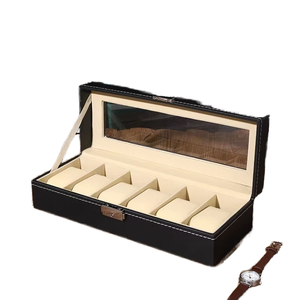 Boîte de rangement pour montres à 2/3/6 emplacements avec vitrine en verre et coussinets de présentation – Vente en gros à chaud - Product Image 6