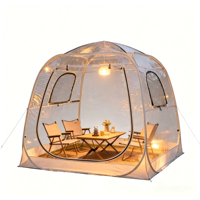 Tente bulle sphérique transparente, dôme à vue panoramique, installation rapide, abri chaud pour l'hiver, maison de camping portable pour le glamping en plein air