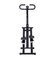WOT FITNESS Appareil d'escalade pliable avec accoudoirs réglables, hauteur de pédale réglable, capacité 120 kg, en acier, pour usage domestique
