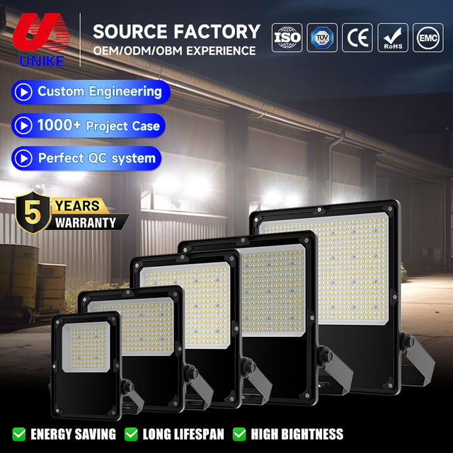 High Power Outdoor Lighting IP66 Waterproof SMD Die-Cast Aluminum Alloy 50W 100W 150W 200W 250W 300W LED Flood Light