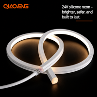 Bande néon bicolore 24V 2835 168 LED/m L10*H10mm IP68 3000K Blanc chaud Ra80 Télécommande USB Rouleau de 5m