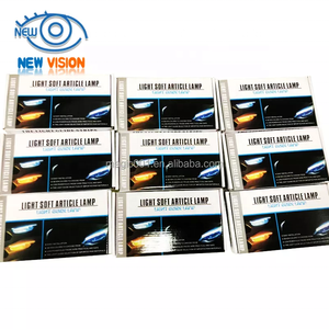 Impermeable 30CM 45CM 60CM lámpara de artículo suave tira de silicona Flexible secuencial <span class=keywords><strong>ámbar</strong></span> giro blanco Drl Led Luz de circulación diurna - Product Image 5