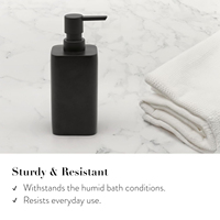 Ensemble de salle de bain de luxe CF moderne et minimaliste en polyrésine, 4 pièces : distributeur de savon, porte-brosse à dents, gobelet et plateau de vanité, pour la maison et l'hôtel