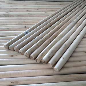 Mango de madera natural <span class=keywords><strong>Barniz</strong></span> Mango de 150 cm Rastrillo Palo de madera Fregona con enchufe de metal Mango largo de madera para accesorio de limpieza industrial - Product Image 3