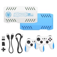 Console de jeu X10 Ultra 128 Go, plus de 30 000 jeux rétro, console de jeu vidéo 4K HD avec 2 manettes sans fil Hurricane Blue 2.4G