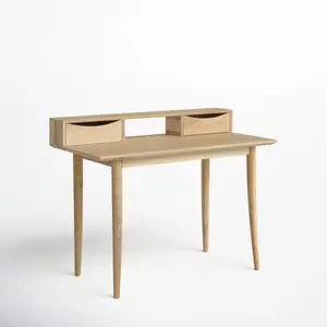 Mesa de trabalho em madeira maciça de manga para casa Mesa de madeira moderna com gavetas Mesa de trabalho elegante para profissionais Escritório doméstico moderno