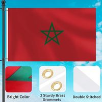Drapeau du Maroc en polyester 3*5 pieds, personnalisable, pour événements sportifs