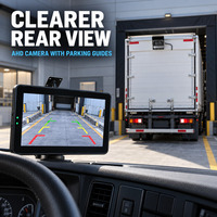 Sistem Kamera Mundur AHD dengan Monitor 10.1 untuk RV, Truk, Bus, 1080P, Penglihatan Malam, Panduan Parkir Layar Terpisah, Tegangan Lebar