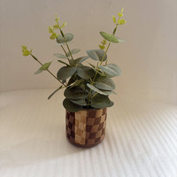 Boîte de rangement en bois personnalisée, design moderne, pot de fleurs en bois avec gravure laser, imperméable et durable pour la maison