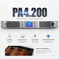 Amplificateur de puissance numérique 2000W avec écran d'affichage, amplificateur audio professionnel pour DJ, pour caissons de basses, système de sonorisation PA, 4 ohms, audio haute résolution