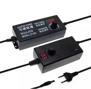 Adjustable Power Supply DC 3-12V 3-24V 9-24V 3A Power Adapter untuk LED Motor Stepless Peraturan Tegangan EU/US Plug