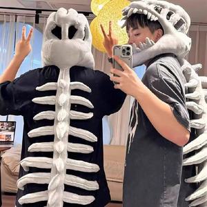 En gros, Coiffe en peluche Tête de dinosaure, 2 tailles, Accessoire de costume de cosplay d'Halloween, <span class=keywords><strong>Jouet</strong></span> souvenir de parc à dinosaures - Product Image 4