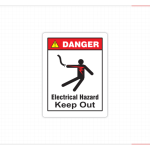 Electrical Hazard Keep Out Warning Sign Board for Electrical Panels Control Rooms Power Stations Factories Workplaces - Product Image 1