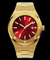 Nouvelle montre-bracelet de style PR pour hommes 42mm OEM personnaliser marque privée en acier inoxydable cadran coloré luxe argent montre pour hommes