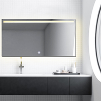 E104H60120 ED miroir de salle de bain Anti-buée mural à mémoire de luminosité variable lumières avant miroir de maquillage 60x120cm 60x120cm
