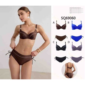 Costume da bagno intero HDJ Plus Size con controllo pancia, rosso vino fantasia, taglie 44-54, scollo a V, in Spandex Nylon - Product Image 1