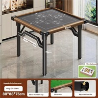 Table à manger et de mahjong double usage pour petits appartements, table pliante pour jeux de cartes, table à panneaux de style chinois moderne