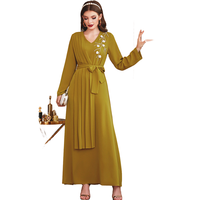 Lignes Dubai Islamique Égyptienne Abaya Mode Marokkanische Caftans Femme Caftan Robe Femme Abaya