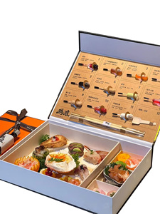 Venta al por mayor personalizar para llevar papel de cartón desechable comida Bento almuerzo caja de <span class=keywords><strong>sushi</strong></span> con compartimentos - Product Image 4