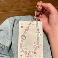 Pendentif de téléphone portable perlé fait main, porte-clés, chaîne de main DIY, pendentif pour sac à dos/appareil photo, anti-perte