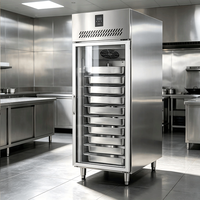 Réfrigérateur vertical commercial de type européen, porte simple, en acier inoxydable, pour restaurant, GN -5C +5C, dégivrage automatique, OEM ODM