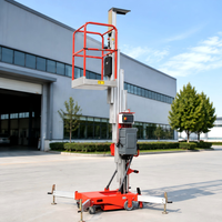 Équipement de levage vertical à mât unique en aluminium pour l'entretien industriel et la gestion des installations