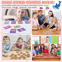 Lot de 7 jeux de cartes pour enfants, ensemble en vrac comprenant Go Fish, Old Maid et plus, cartes en papier emballées pour cadeaux de fête (Vivid)