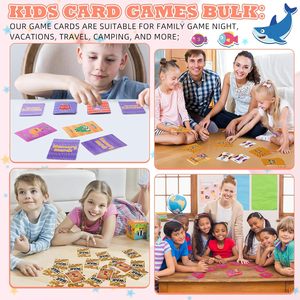 Lot de 7 jeux de cartes pour enfants, ensemble en vrac comprenant Go Fish, Old Maid et plus, cartes en papier emballées pour cadeaux de fête (Vivid) - Product Image 5