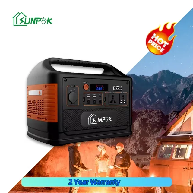 Sunpok 300W 1000W 1Kw power bank 300wh 1Kwh bateria solar portable power station for outdoor power