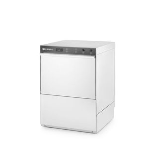 Lave-vaisselle professionnel HENDI K50 avec commande électromécanique 400V/6600W, pompe de vidange et détergent, 570x600x830mm - Product Image 1