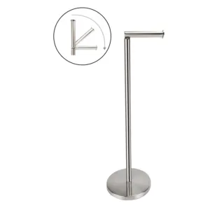 Zilver Kleur Papier Opslag Houder Toiletpapier Stand Met Beweegbare Houder