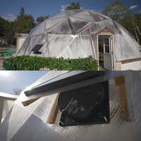 40W Solarbetriebener Bürstenloser DC-Kugellager-Axialventilator für Dachgäbe, OEM, 5 Jahre Garantie, für Gewächshäuser und Industrieheizungen