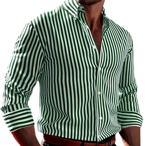 Camisa de Negocios Casual de Alta Calidad para <span class=keywords><strong>Hombre</strong></span>, con Cuello Camisero, <span class=keywords><strong>Manga</strong></span> <span class=keywords><strong>Larga</strong></span>, Cierre de Botón, Sin Planchado, de Lujo - Product Image 1