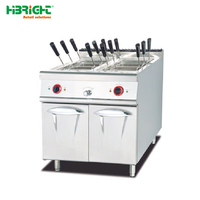 Équipement de cuisine commerciale Friteuse à gaz électrique en acier inoxydable avec armoire 2 réservoirs et 2 paniers pour la cuisine de restaurant