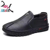 Chaussures plates pour hommes en cuir PU, semelle extérieure en caoutchouc, doublure en mesh, légères, pour l'été, le printemps et l'automne, mocassins à enfiler