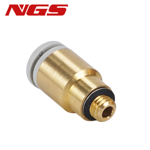 Nuevos Conectores Neumáticos Pequeños de Cobre NGS <span class=keywords><strong>KJS</strong></span>/KJH03/23/04/06-M3/M5/M6/01S, Conector Rápido Hexagonal Recto con Micro Rosca, 1 Año de Garantía - Product Image 2