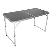 Table de pique-nique en aluminium Table et chaises pliantes avec trou pour parapluie