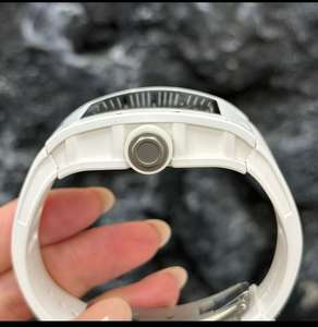 Montres de luxe RM055 blanches à prix de gros, <span class=keywords><strong>Richard</strong></span>, saphir, sport, étanches, bracelet en caoutchouc de 22 mm, fonctionnalité de cadran - résistant à l'eau - Product Image 4