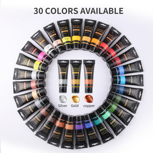 Conjunto de Tintas Acrílicas Profissionais Giorgione com 30 Cores, Tubo Plástico de 75ml para Arte DIY e Pintura em Vidro e Tela para Artistas e Estudantes - Product Image 2