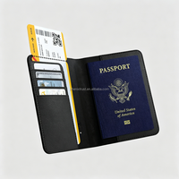 Porte-passeport intelligent avec fonction de localisation, blocage RFID, traqueur intégré, anti-perte, en cuir, pour voyage, avec porte-cartes