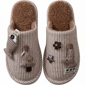 Pantuflas Unisex de Piel Sintética para Interiores/Exteriores, Antideslizantes, Impermeables, Transpirables y Cálidas para Invierno - Product Image 1