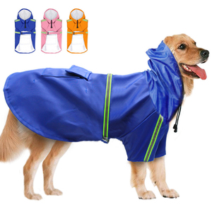 New Pet Dog Clothes Labrador Golden Retriever Large and Medium-sized Dog Reflective Strip Waterproof Snow Dog <b>Raincoat</b> - Product Image 1