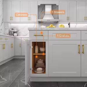 ตู้ฐานห้องครัวทันสมัยตกแต่งไม้บริสุทธ์จากประเทศไทย - Product Image 5